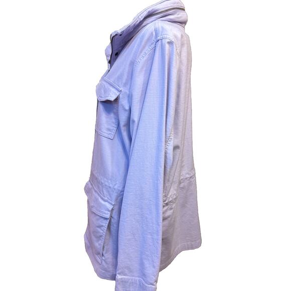 Lands End Jacket Large Womens Lavender Lightweight Hidden Hood Packable Zip Up - Picture 2 of 10